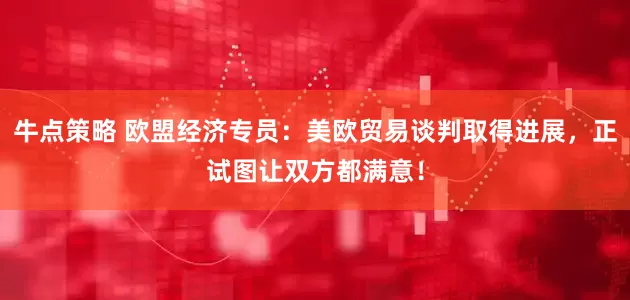 牛点策略 欧盟经济专员：美欧贸易谈判取得进展，正试图让双方都满意！