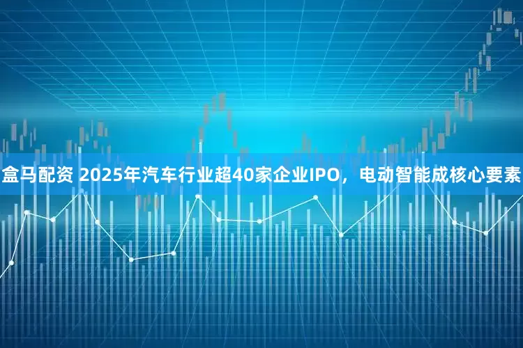 盒马配资 2025年汽车行业超40家企业IPO，电动智能成核心要素